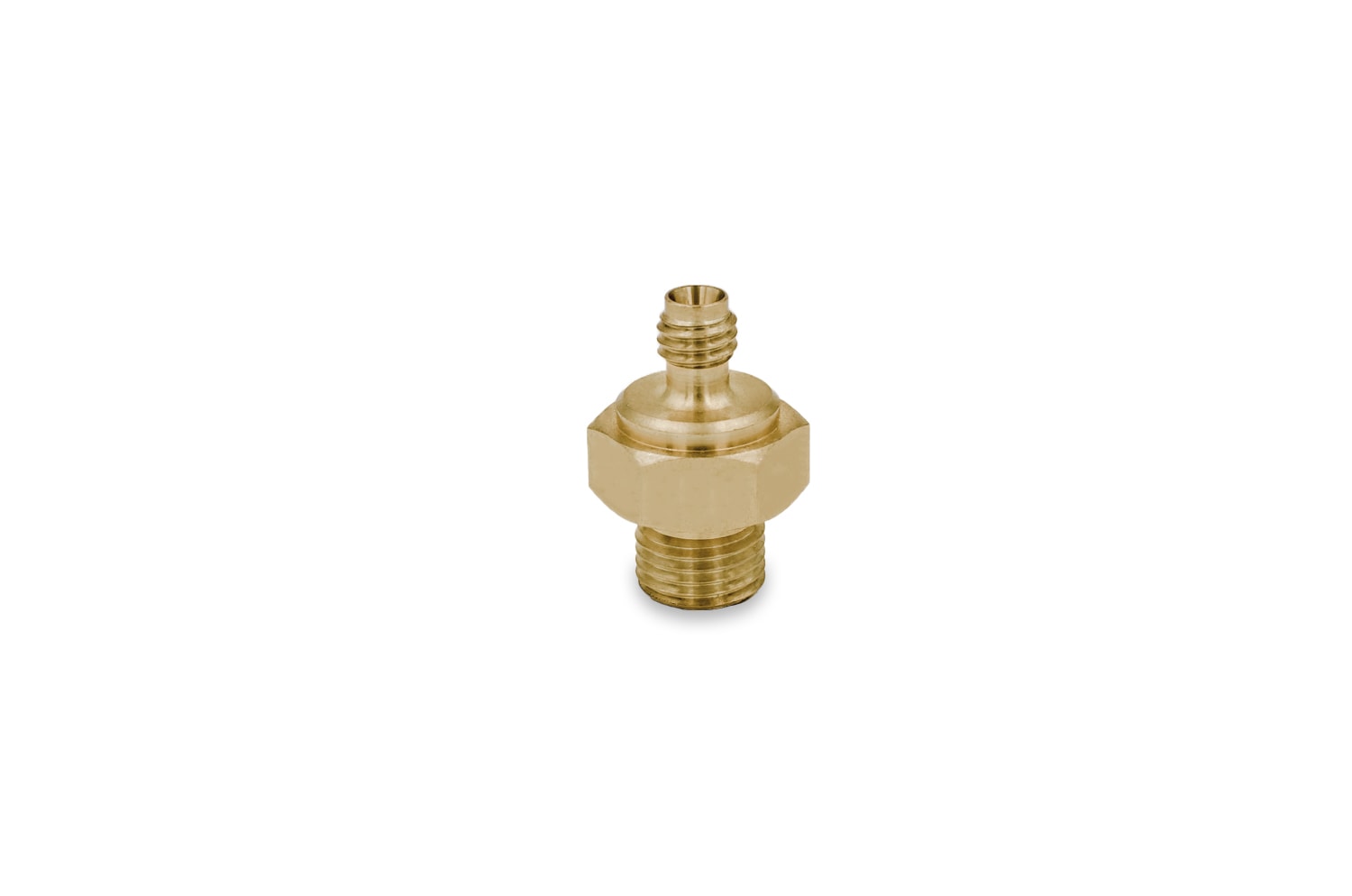 Precision Machined Component #1167: Material – Brass; Test & Measurement Industry; Size: 1.22″L X 0.75″D Brass Precision Machined Part - Test & Measurement